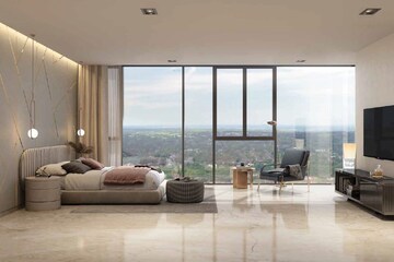 Living Room in 4 BHK Apartment at Candeur Skyline, Financial District – for Sale