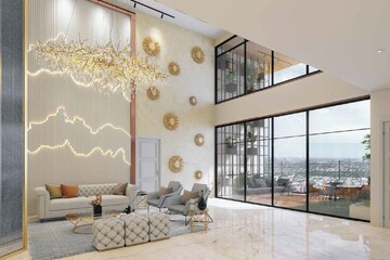 Living Room in 4 BHK Apartment at Candeur Skyline, Financial District – for Sale