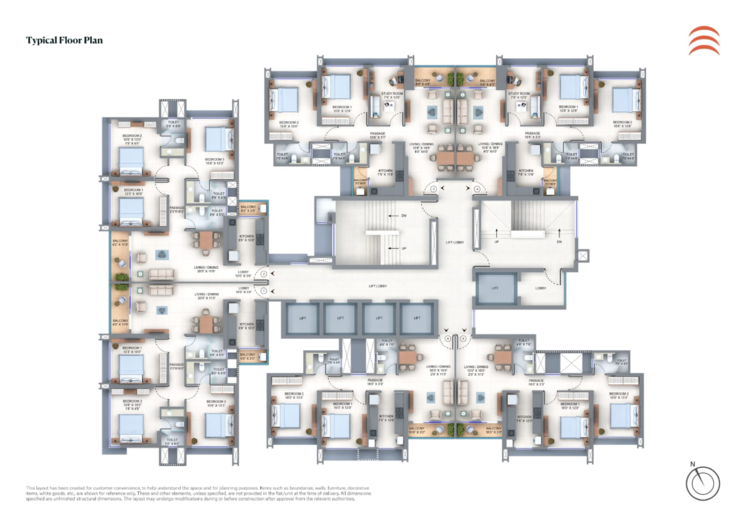 Floor Plan, chembur 2 Bedroom 758 Sq.Ft. Apartment In Chembur Mumbai 9390293