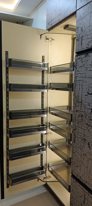 Staircase in 3.5 BHK Apartment at Prestige High Fields, Gachibowli – for Rent