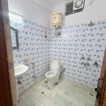 Bathroom in 2 BHK Builder Floor at Khirki Extension – for Rent