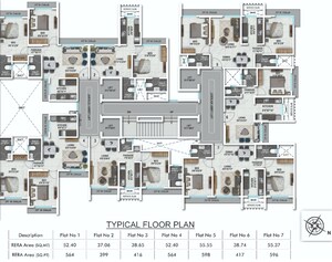 Floor Plan in 1 BHK Apartment at Romell Amore, Andheri West – for Sale