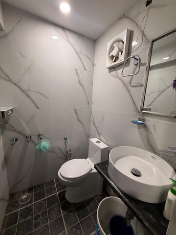 Bathroom in 3 BHK Apartment at Sunder Apartment, Paschim Vihar – for Rent