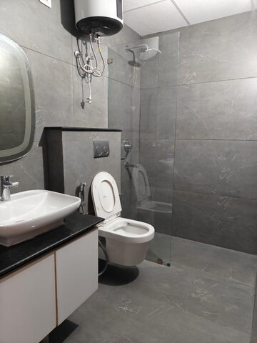 Bathroom in 3 BHK Apartment at Maya Green Lotus Utsav, International Airport Road – for Rent