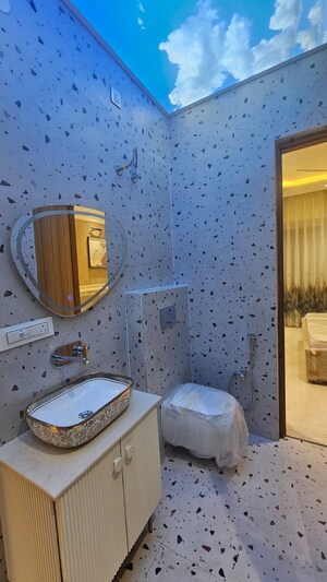 Bathroom in 2 BHK Apartment at Maya Green Lotus Saksham, International Airport Road – for Rent