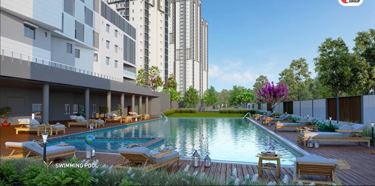 Swimming Pool, my-home-tridasa 2 Bedroom 1253 Sq.Ft. Apartment In Tellapur Hyderabad 9391134