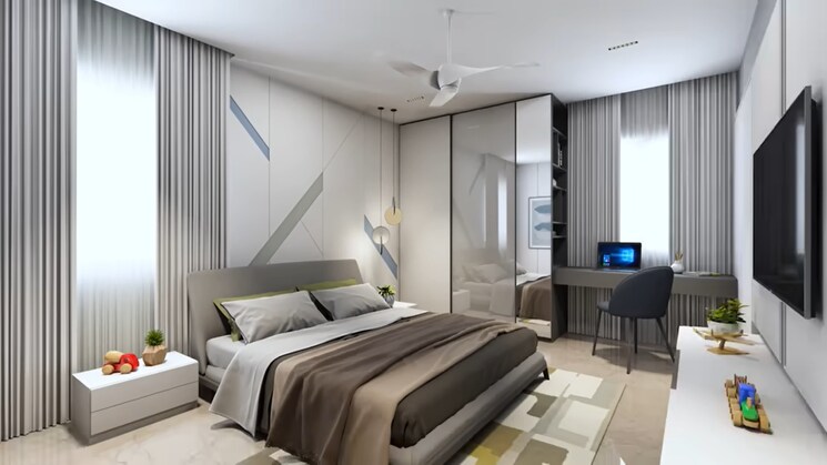 Bedroom, my-home-sayuk 2 Bedroom 1355 Sq.Ft. Apartment In Tellapur Hyderabad 9391252
