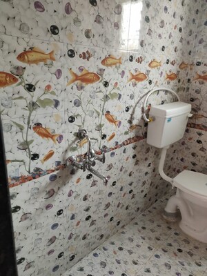 Bathroom in 1 BHK Builder Floor at Kharadi – for Rent