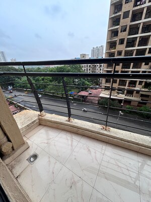 Balcony in 3 BHK Apartment at K Raheja Heights, Malad East – for Rent