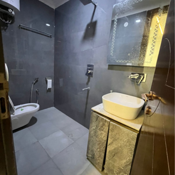 Bathroom in 2 BHK Builder Floor at Chattarpur – for Rent
