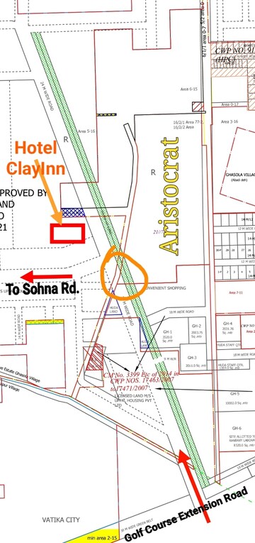 3 BHK Apartment – Map Location View at Godrej Aristocrat, Sector 49 - for Sale