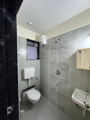 Bathroom in 1 BHK Apartment at K M Horizon Palms, Owale – for Rent