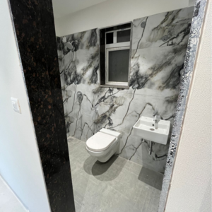 Bathroom in 1 BHK Apartment at Vaibhavlaxmi Queens Glory, Subhash Nagar – for Sale