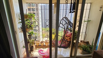 Balcony in 3 BHK Apartment at Anmol Towers, Goregaon West – for Rent