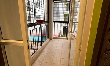 Balcony in 3 BHK Apartment at Asset Elvira, Sarjapur Road – for Rent