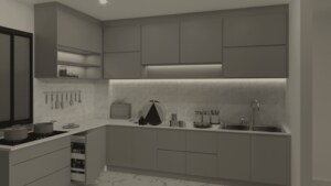 Kitchen in 2 BHK Apartment at Maheshpur – for Sale