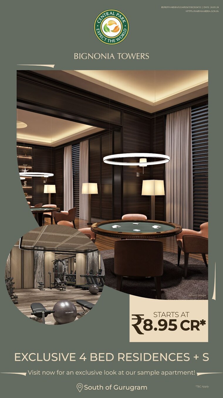 Gym, central-park-bellavista-towers 1 Bedroom 1607 Sq.Ft. Apartment In Sector 48 Gurgaon 9394887