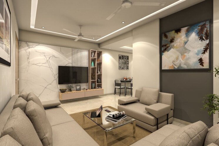 Living Room, swastik-nakshatra-heights 2 Bedroom 1030 Sq.Ft. Apartment In Tembhode Palghar 9395039