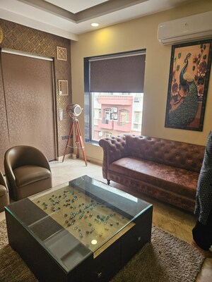 Living Room in 4 BHK Builder Floor at Sushant Lok I – for Rent