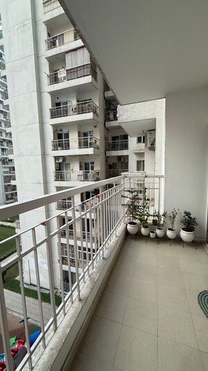 Balcony in 2.5 BHK Apartment at VVIP Homes, Gaur City 2 – for Rent