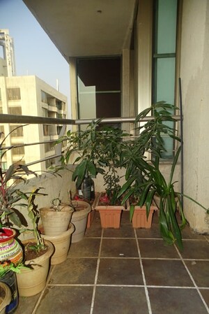 Balcony in 2.5 BHK Apartment at Oberoi Realty Woods, Goregaon East – for Rent