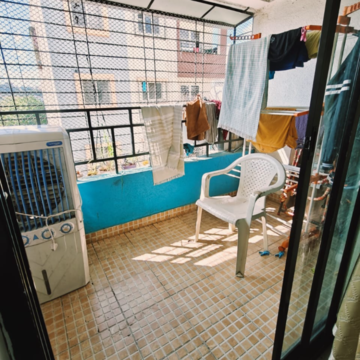 Balcony in 2 BHK Apartment at Shri Lakshmi Vandan, Dhayari – for Sale