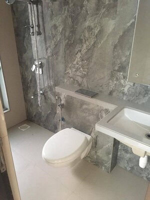 Bathroom in 3 BHK Apartment at The Wadhwa Anmol Fortune, Goregaon West – for Rent