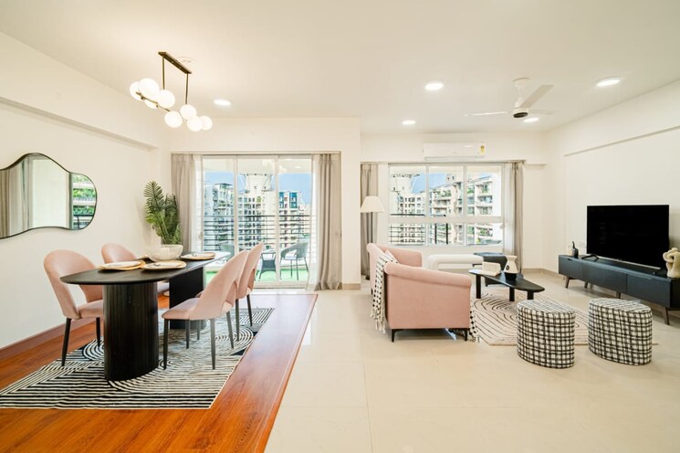 Living Room, viola-alba 3 Bedroom 1594 Sq.Ft. Apartment In Powai Mumbai 9397634