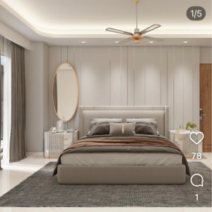 Bedroom in 4 BHK Builder Floor at Safdarjung Enclave – for Sale