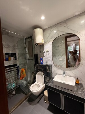 Bathroom in 3 BHK Builder Floor at Nehru Enclave – for Rent