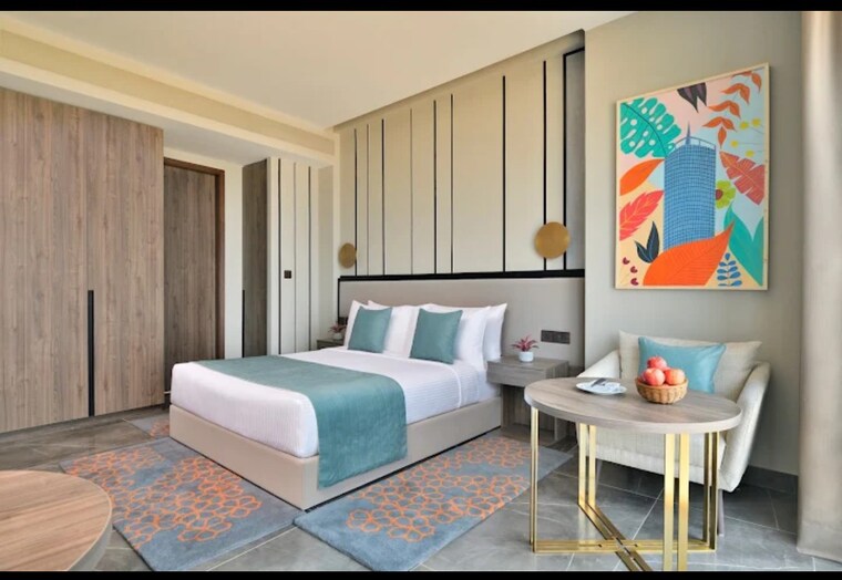 Bedroom, paras-square-service-apartments Studio 870 Sq.Ft. Apartment In Sector 63a Gurgaon 9398153