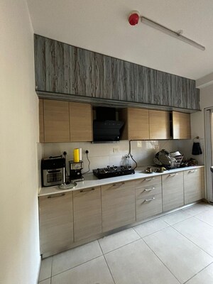 Kitchen in 3 BHK Apartment at Bhartiya City Nikoo Homes II, Thanisandra Main Road – for Rent