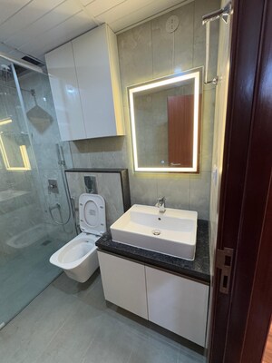 Bathroom in 4 BHK Apartment at L&T Raintree Boulevard, Hebbal – for Rent