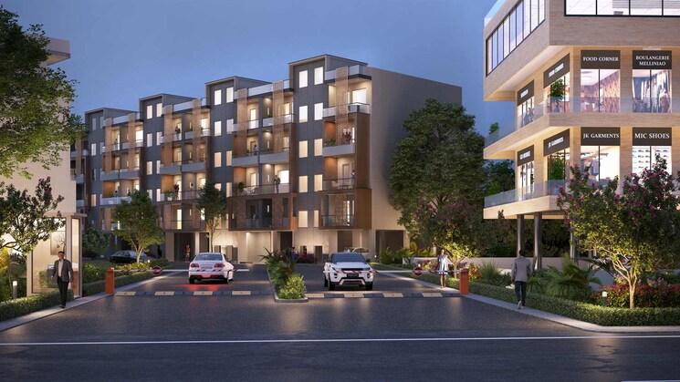 Exterior View, suncity-vatsal-valley 3.5 Bedroom 1450 Sq.Ft. Builder Floor In Gwal Pahari Gurgaon 9398503