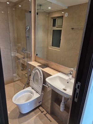 Bathroom in 1 BHK Apartment at Hiranandani Highland, Powai – for Rent