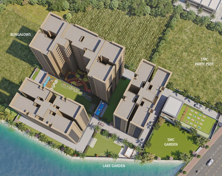 Exterior View, althan 3 Bedroom 1715 Sq.Ft. Apartment In Althan Surat 9398703