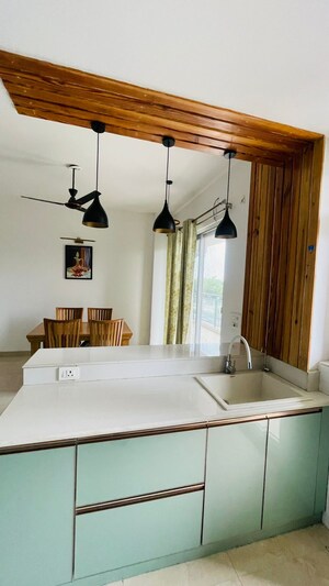 Kitchen in 3 BHK Apartment at Shalimar Belvedere Court, Gomti Nagar – for Rent