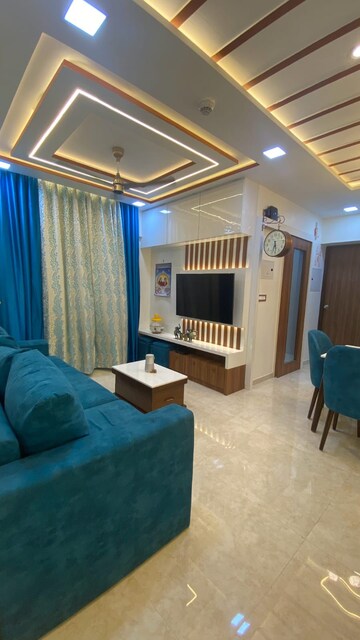 Living Room in 1 BHK Apartment at Lodha Amara, Kolshet Road – for Rent