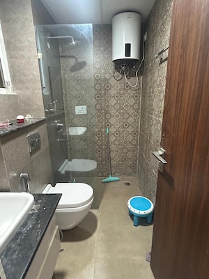 Bathroom in 3 BHK Apartment at Maya Green Lotus Saksham, International Airport Road – for Rent