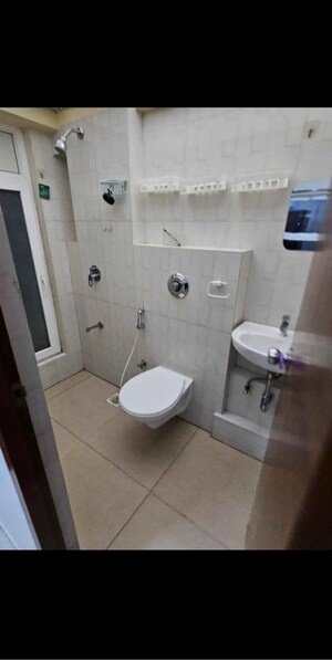 Bathroom in 3 BHK Apartment at Enpar Lotus Residency, Lower Parel – for Rent