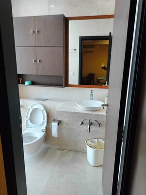 Bathroom in 3 BHK Apartment at Oberoi Realty Exquisite, Goregaon East – for Rent