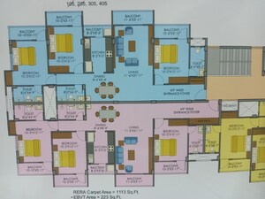 Floor Plan in 3 BHK Apartment at Morabadi – for Sale