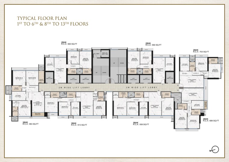 Floor Plan, ravi-the-gateway 2 Bedroom 703 Sq.Ft. Apartment In Kandivali West Mumbai 9404517