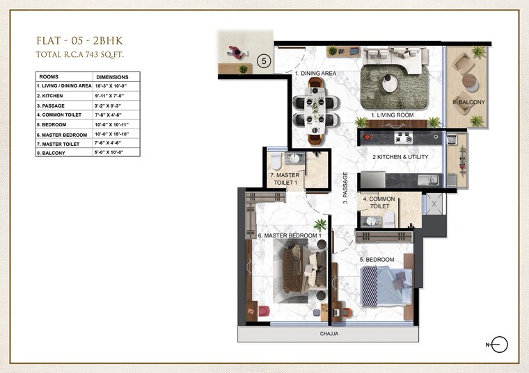 Floor Plan, ravi-the-gateway 2 Bedroom 703 Sq.Ft. Apartment In Kandivali West Mumbai 9404517