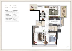 Floor Plan in 2 BHK Apartment at Kandivali West – for Sale