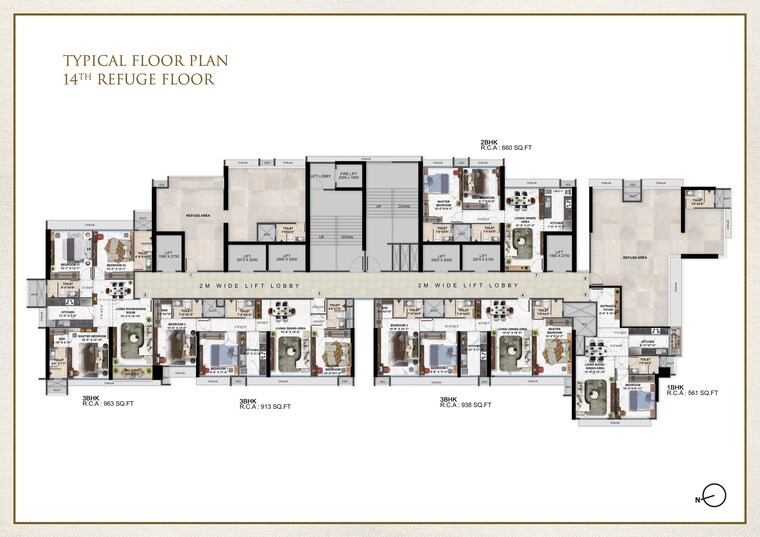 Floor Plan, kandivali west 2 Bedroom 743 Sq.Ft. Apartment In Kandivali West Mumbai 9404614