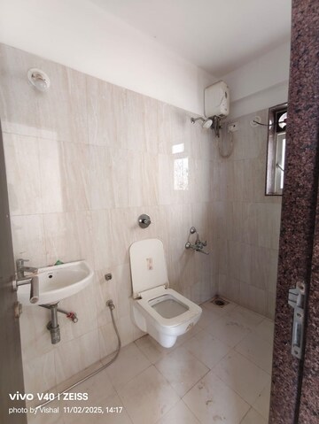 Bathroom in 2 BHK Apartment at Puranik Aarambh, Ghodbunder Road – for Rent