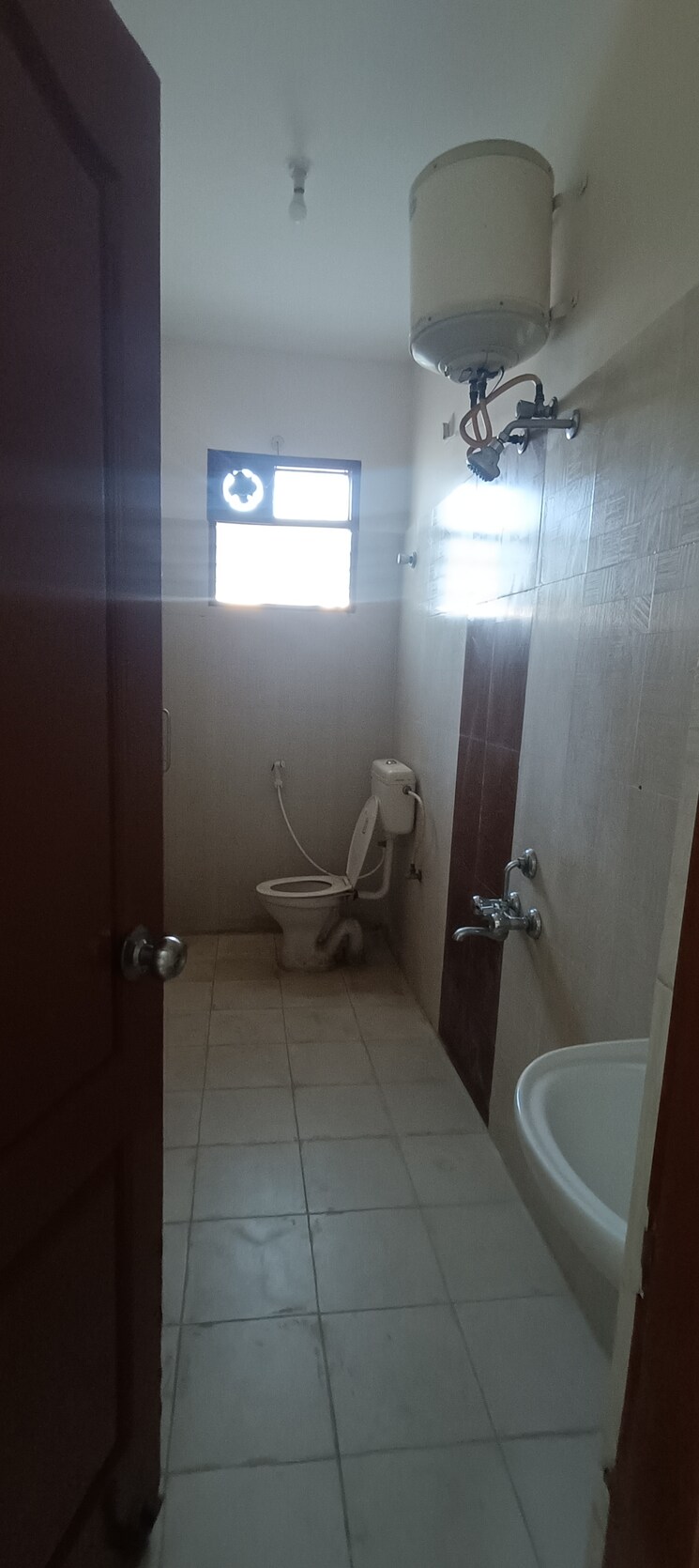 Bathroom, blue-petal 3 Bedroom 1600 Sq.Ft. Apartment In Ombr Layout Bangalore 9405196