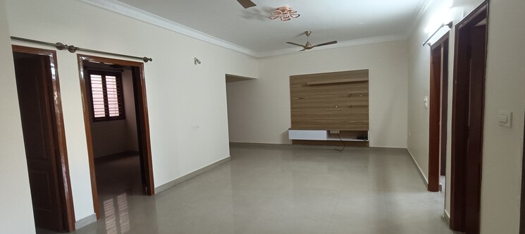 Living Room, blue-petal 3 Bedroom 1600 Sq.Ft. Apartment In Ombr Layout Bangalore 9405196