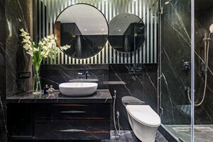 Attached Bathroom in 4 BHK Apartment at Lodha The World Towers World One Tier 2, Worli – for Rent